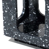 Oval Moon Side Table Black Terrazo