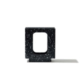 Oval Moon Side Table Black Terrazo