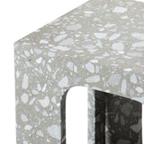 Oval Moon Side Table Grey Terrazo