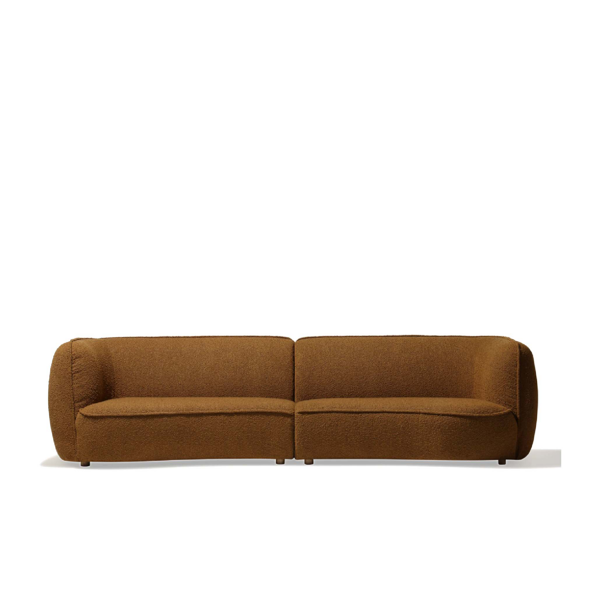 Collingwood 4-Seater Sofa with Fitzory Boucle Orange Fabric with