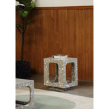 Oval Moon Side Table Grey Terrazo