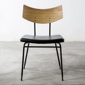 Roots & Branch - Soli Chair (Fabric: Hope Linen Pepper 11,Legs : NaturalOak,Blacksteel)W48xD55xH80cm