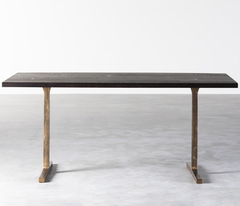 Root & Branch - T-Leg Dining Table (Top: Natural Oak,Legs: Cast Iron)W240xD95xH74,5cm