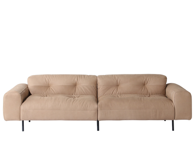United Strangers - Milan Sofa 4 Seat(Leather : Modern hazelnut,Metal : Distressed Black)L270xW102xH73cm