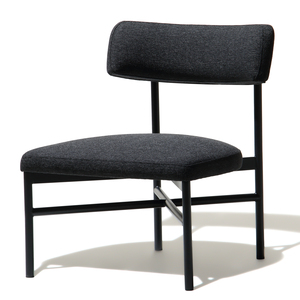 United Strangers - The Yarra Occasional Chair (Fabric: Santa Monica Black, Legs: Distressed Black Metal)L61xW62xH71cm