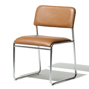 United Strangers - Hewey Dining Chair(Fabric : Clean Camel,Metal : Polished Stainless)L47cm x W50cm x H77cm x SH45cm