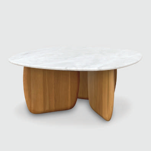 Eden coffee table 120 (light oak,travertine)