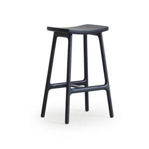 Sketch - Odd counter stool upholstered (Upholstery: Montana 1048 Coal, Legs: Black oak)W425xD325xH665xSH645cm