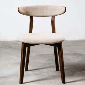 [SD-RB-DC-BOMA-001] Roots & Brancs - Boma Chair (Frabric : Hope Linen Pepper 11,Legs : Seared Oak)L52,5xW52xH78,1cm