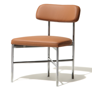 [SD-US-DC-YARRA-001] United Stranger - The Yarra Dining Chair(Leather: Modern Hazelnut,Metal: Polished Stainless)L51cm x W59cm x H75cm